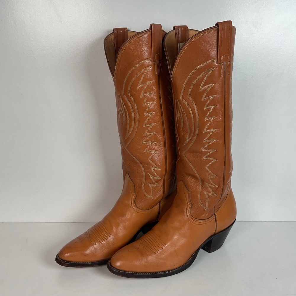 Vintage Nocona Tall Cowboy Boots | Butterscotch | Men’s 7.5 C | Women’s 8.5
